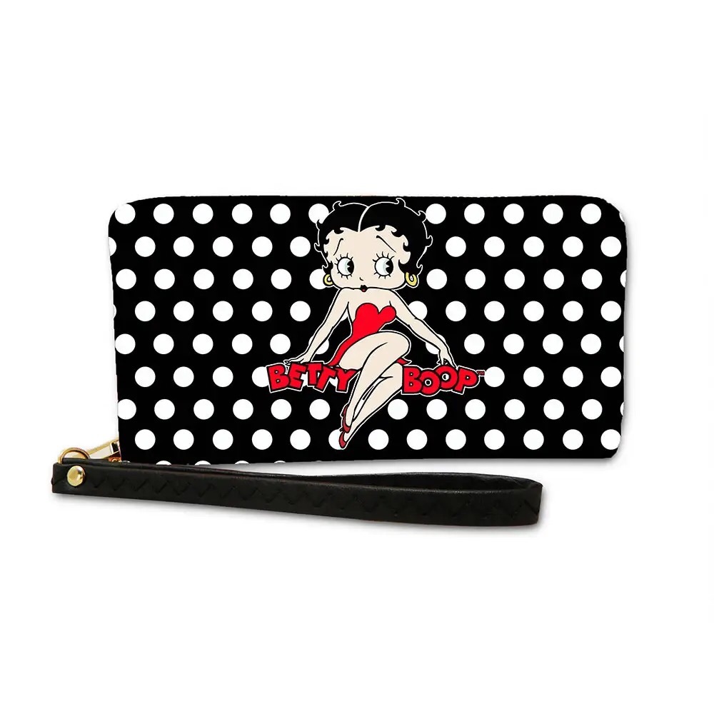 Betty Boop Don’t mess with success wallet polka dot black white red